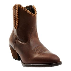 Shyanne Women's Sawyer Dolly Terra Brown Leather Western Ankle Boot Size 8.5